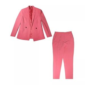 Topshop Pink Pant Suit Matching Set. Blazer UK6. Pants UK8